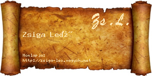 Zsiga Leó névjegykártya